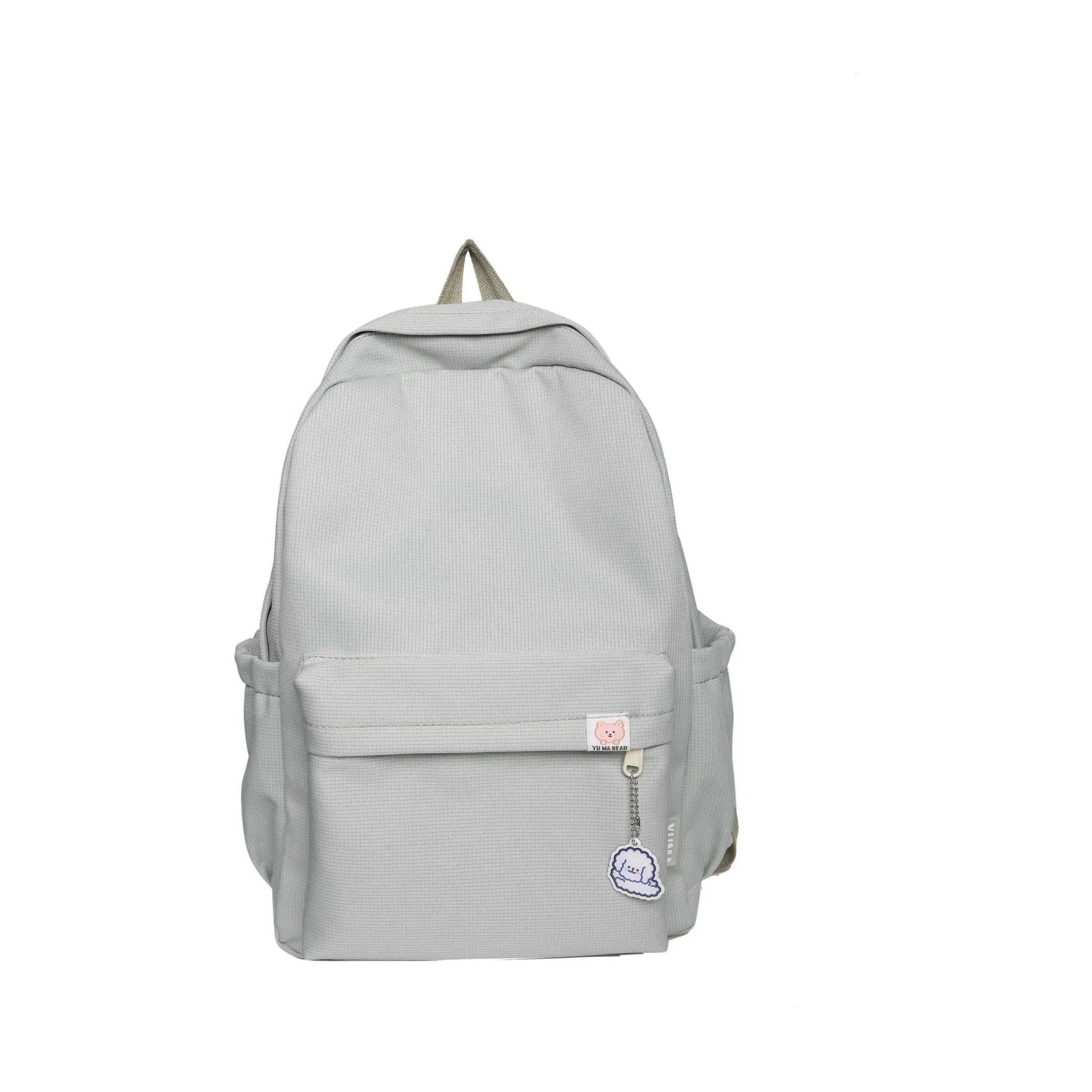 Backpack Soft Sister Solid Color Large Capacity Student Schoolbag 2022 School Season New College Students Ins Backpack