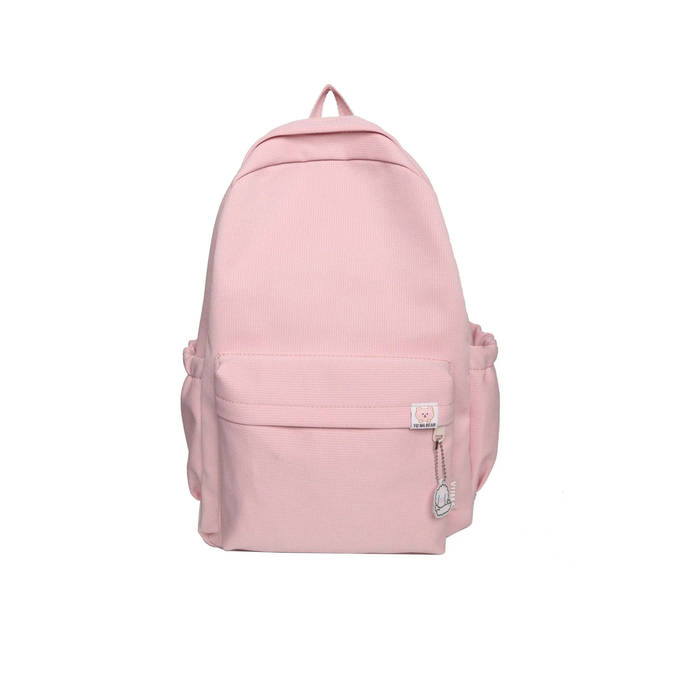 Backpack Soft Sister Solid Color Large Capacity Student Schoolbag 2022 School Season New College Students Ins Backpack