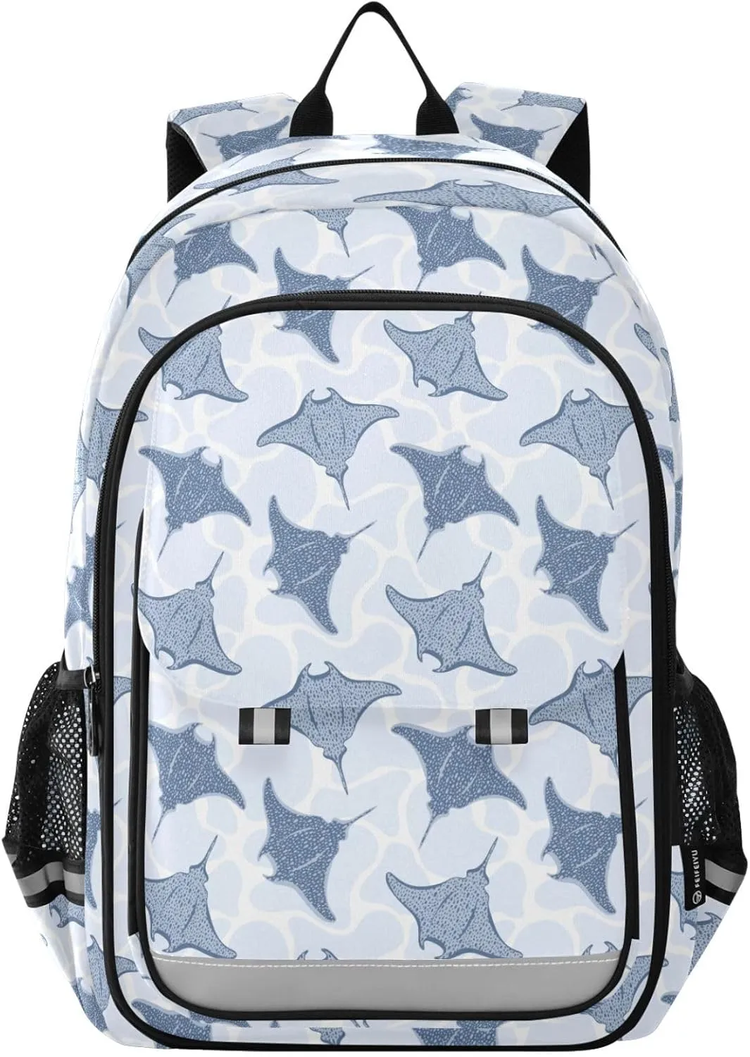 Backpack Stingray Fishes School Shoulder Bag Lightweight Laptop Backpack Student Casual Travel Daypack