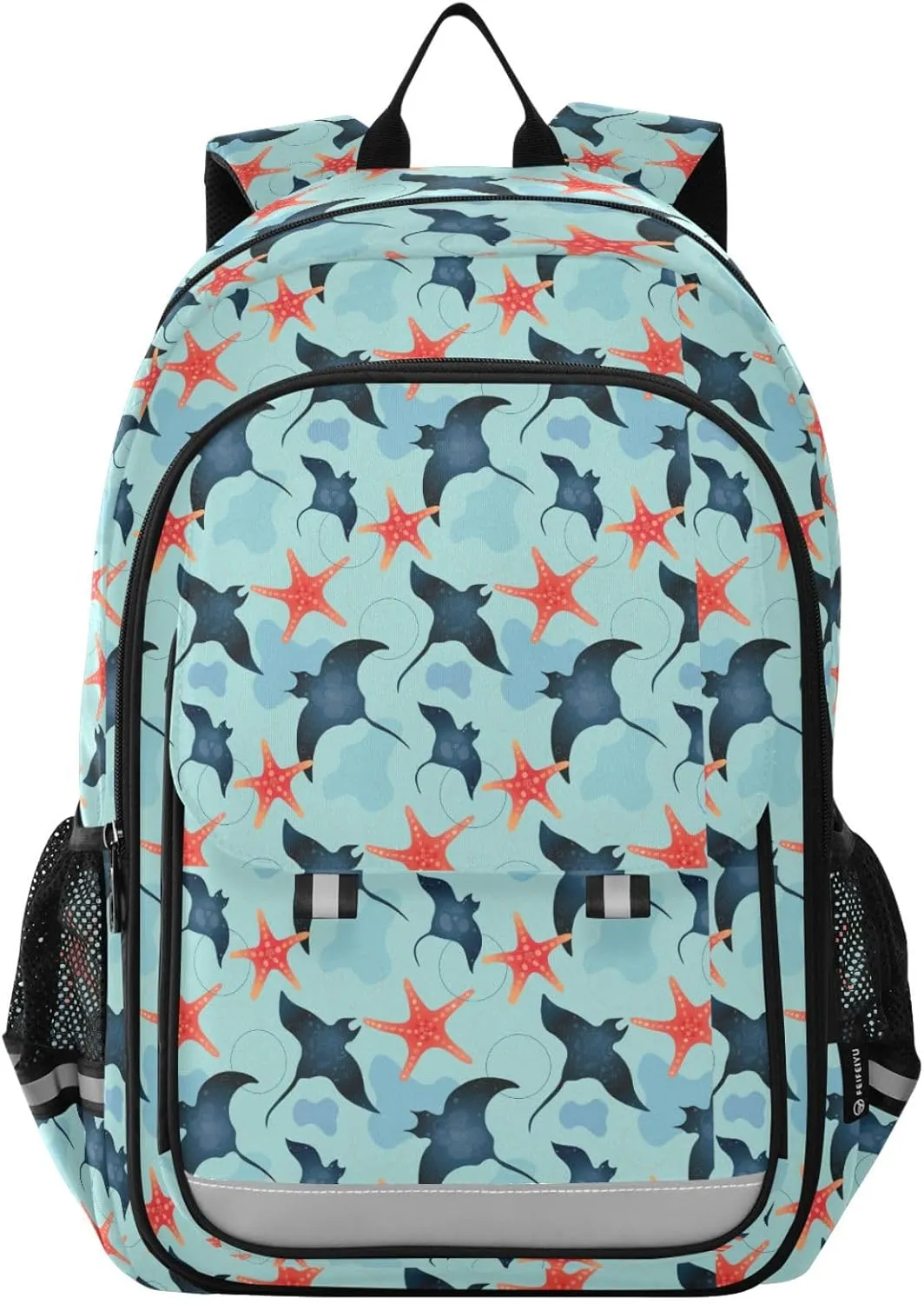 Backpack Stingrays and Starfish School Shoulder Bag Lightweight Laptop Backpack Student Casual Travel Daypack