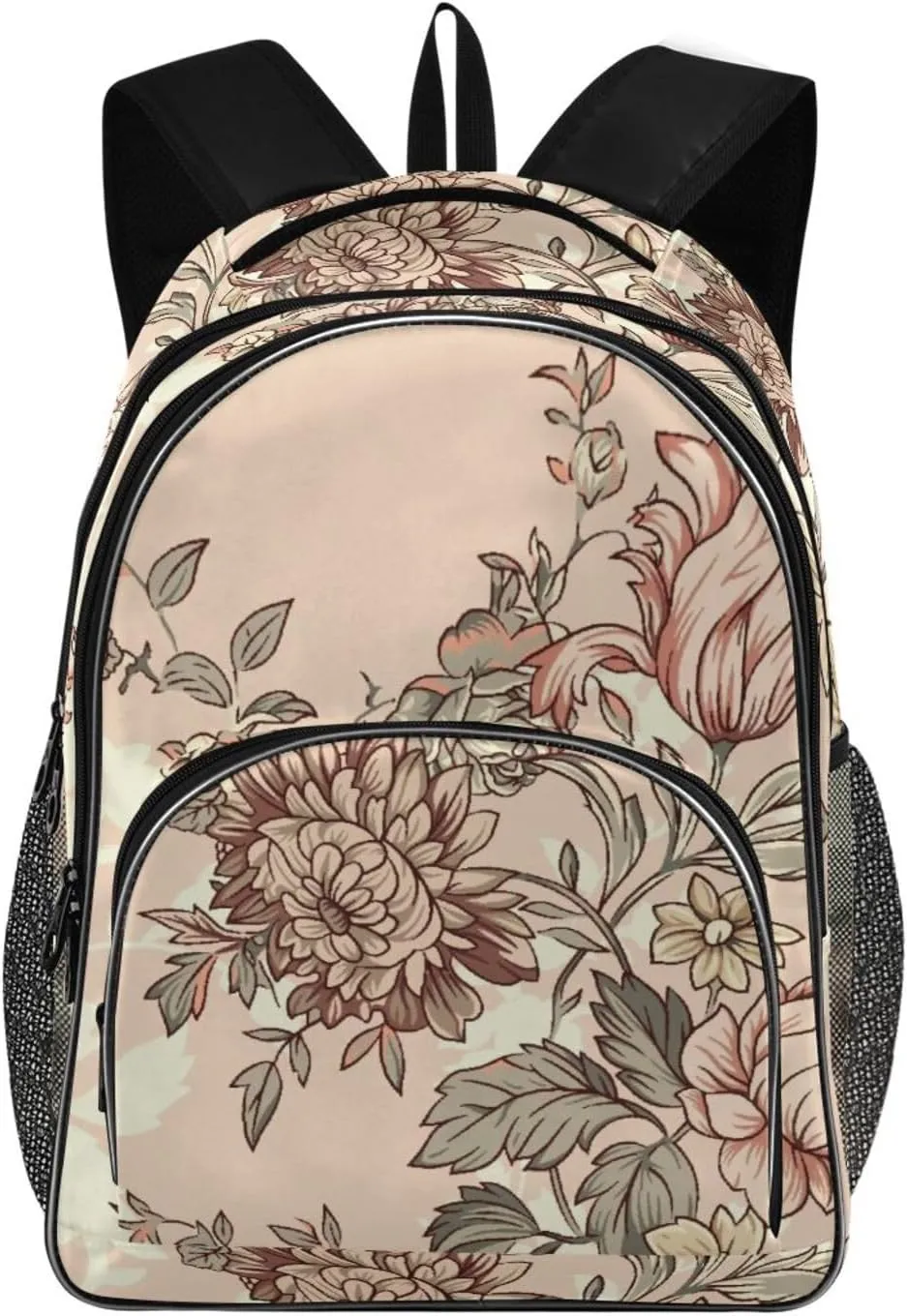 Backpacks 22L Three Layer Arc Book Bag Lightweight for Travel Camping Hiking Rucksack Daypack Kids & Adults Multicolor Flower Design