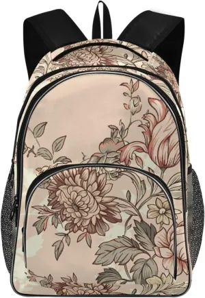 Backpacks 22L Three Layer Arc Book Bag Lightweight for Travel Camping Hiking Rucksack Daypack Kids & Adults Multicolor Flower Design