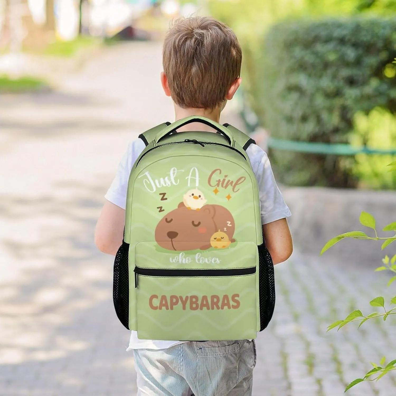 Backpacks for Girls - 16 Inch Cute Backpack for School - Green, Large Capacity, Durable, Lightweight Bookbag for Kids, Travel