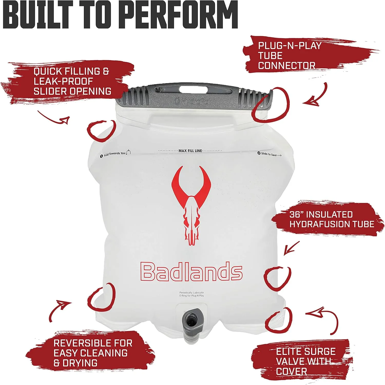 Badlands Hydration Reservoir with Insulated Drinking Tube