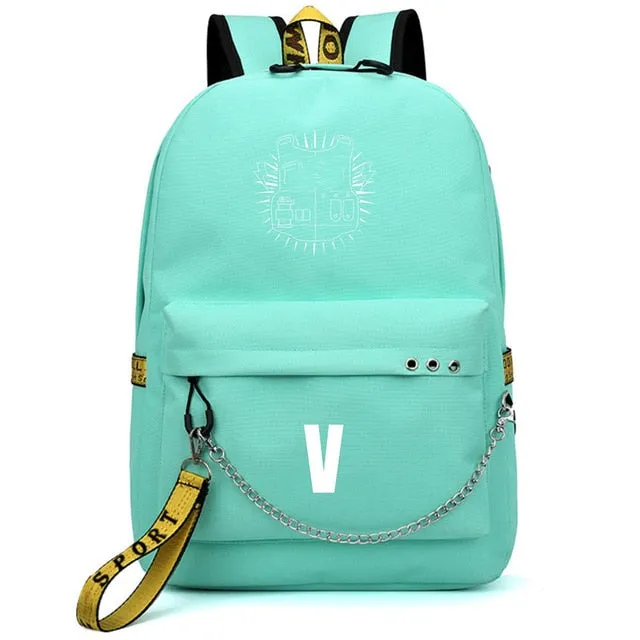 Bags Bangtan Port JIMIN USB Client satisfaction Boys Monster Stylish design Rap JUNG Backpack Travel HOT Mochila Bags KOOK Chain Backpack Headphone School Laptop