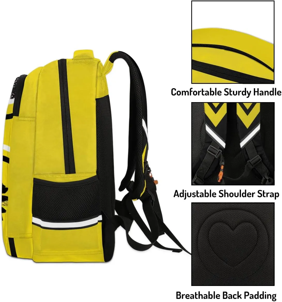 Bardic Personalized Cheer Backpack Kids Backpack for Girls Boys Custom Backpacks Schoolbag for Children Backpack Glitter Cheerleader Gift for Kids