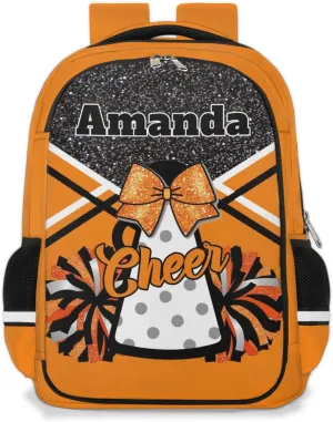 Bardic Personalized Cheer Backpack Kids Backpack for Girls Boys Custom Backpacks Schoolbag for Children Backpack Glitter Cheerleader Gift for Kids