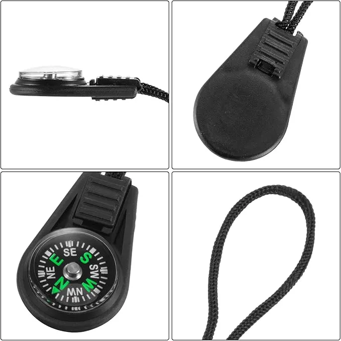 BBTO 100 Pieces Mini Survival Compass Outdoor Camping Hiking Pocket Compass Liquid Filled Mini Compass for Paracord Bracelet Necklace Key Chain