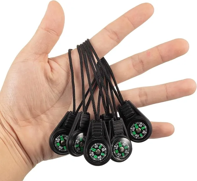 BBTO 100 Pieces Mini Survival Compass Outdoor Camping Hiking Pocket Compass Liquid Filled Mini Compass for Paracord Bracelet Necklace Key Chain