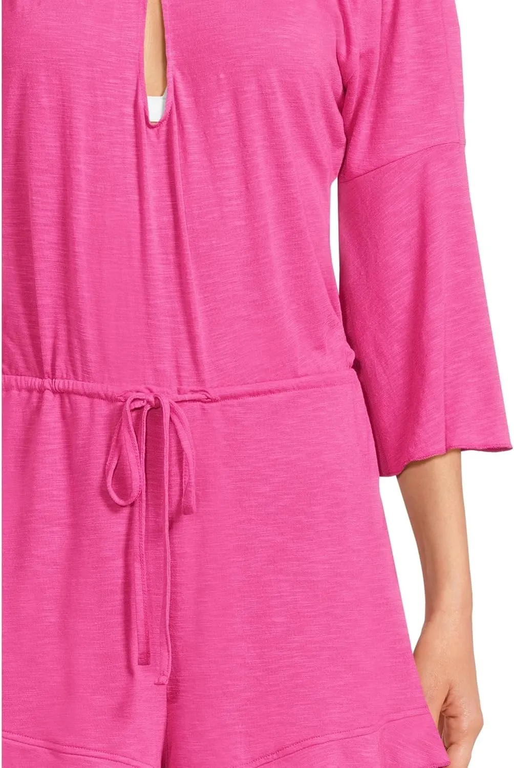 BECCA womens Breezy Basics Off the Shoulder Romper Cover-up