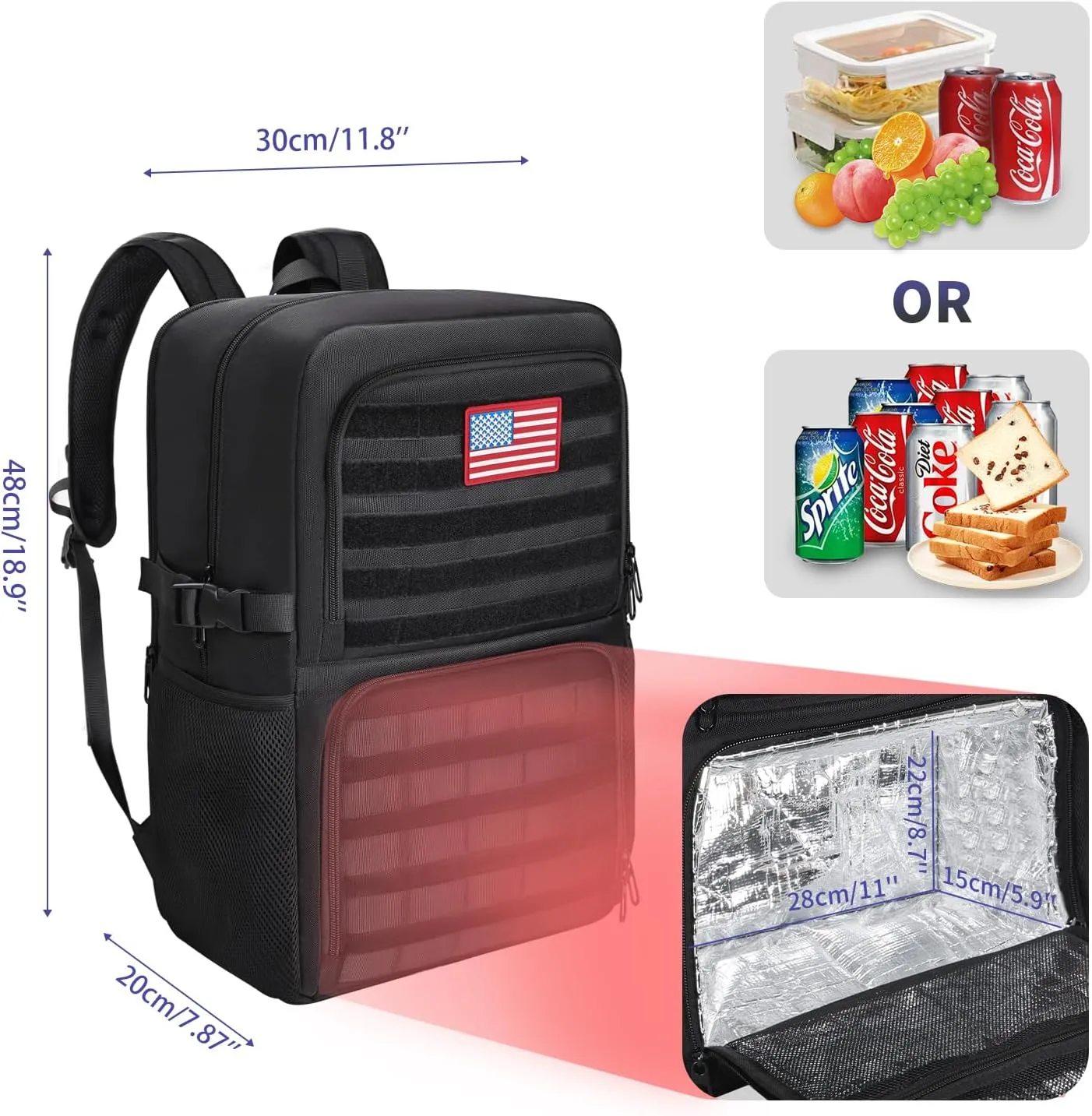 BERTASCHE Lunch Backpack, Work Backpack with Insulated Cooler Lunch Box 15.6 inch Laptop Backpack for Men Women, TSA Large Daypack for Commuter College Travel Picnic