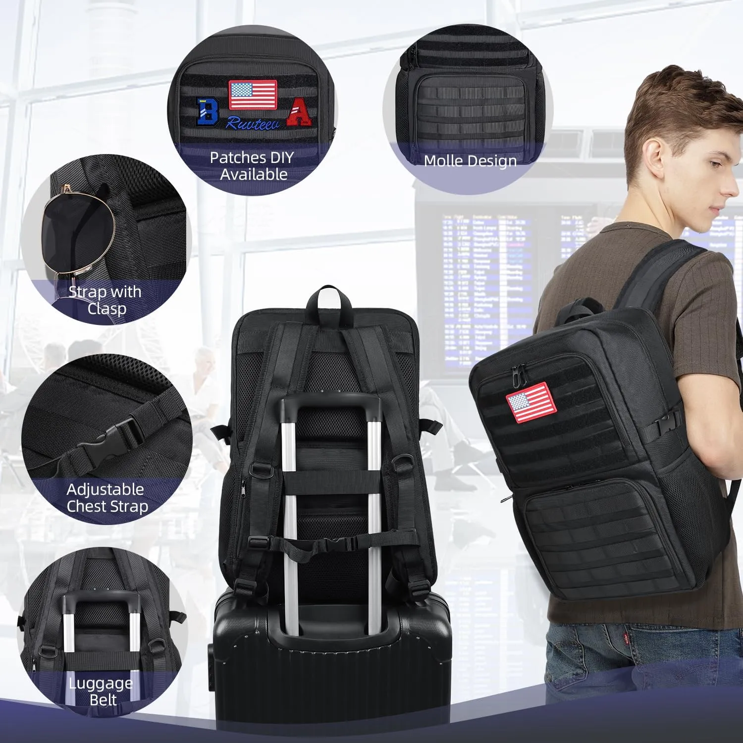 BERTASCHE Lunch Backpack, Work Backpack with Insulated Cooler Lunch Box 15.6 inch Laptop Backpack for Men Women, TSA Large Daypack for Commuter College Travel Picnic