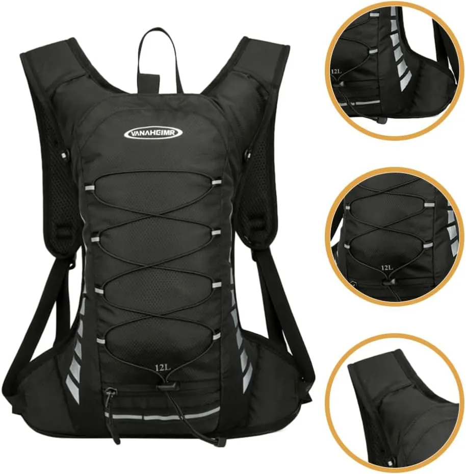 BESPORTBLE Hydration Backpack Hydration Water Bladder Lightweight Running Backpack Hiking Ski Cycling for MenWomen Kids 12L