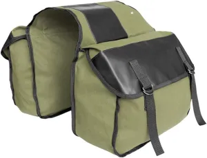 Bicycle Bag Double Bag Carrier Bag, 40L Waterproof Large Panniers, Rear Seat Trunk Bag with Strap, Tear-Resistant Pannier Bag for Commuter Carrier Pannier Back Seat-Army Green