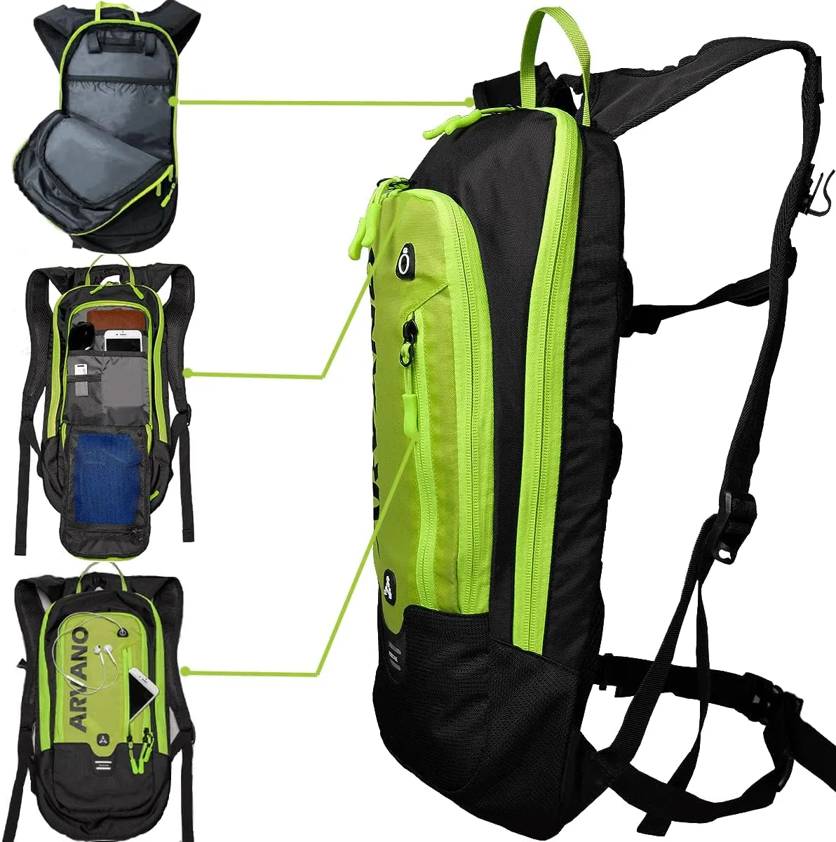 Bike Backpack Small Mountain Biking Backpack Lightweight 6l Daypack - MTB Cycling,Hiking,Skiing,Snow Bicycle,Snowboard