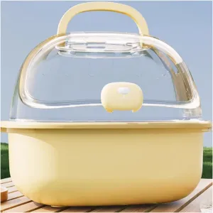 Bird Cage Parrot Take-Out Cage Bird Special Portable Bird Cage Small Bird Bag Hand-held Mini Bird Cage Pet Bird Cage(Yellow)