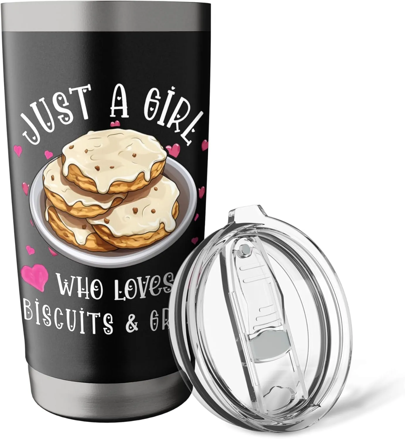 Biscuits And Gravy Food Just A Girl Who Love Breakfast Stainless Steel Insulated Tumbler