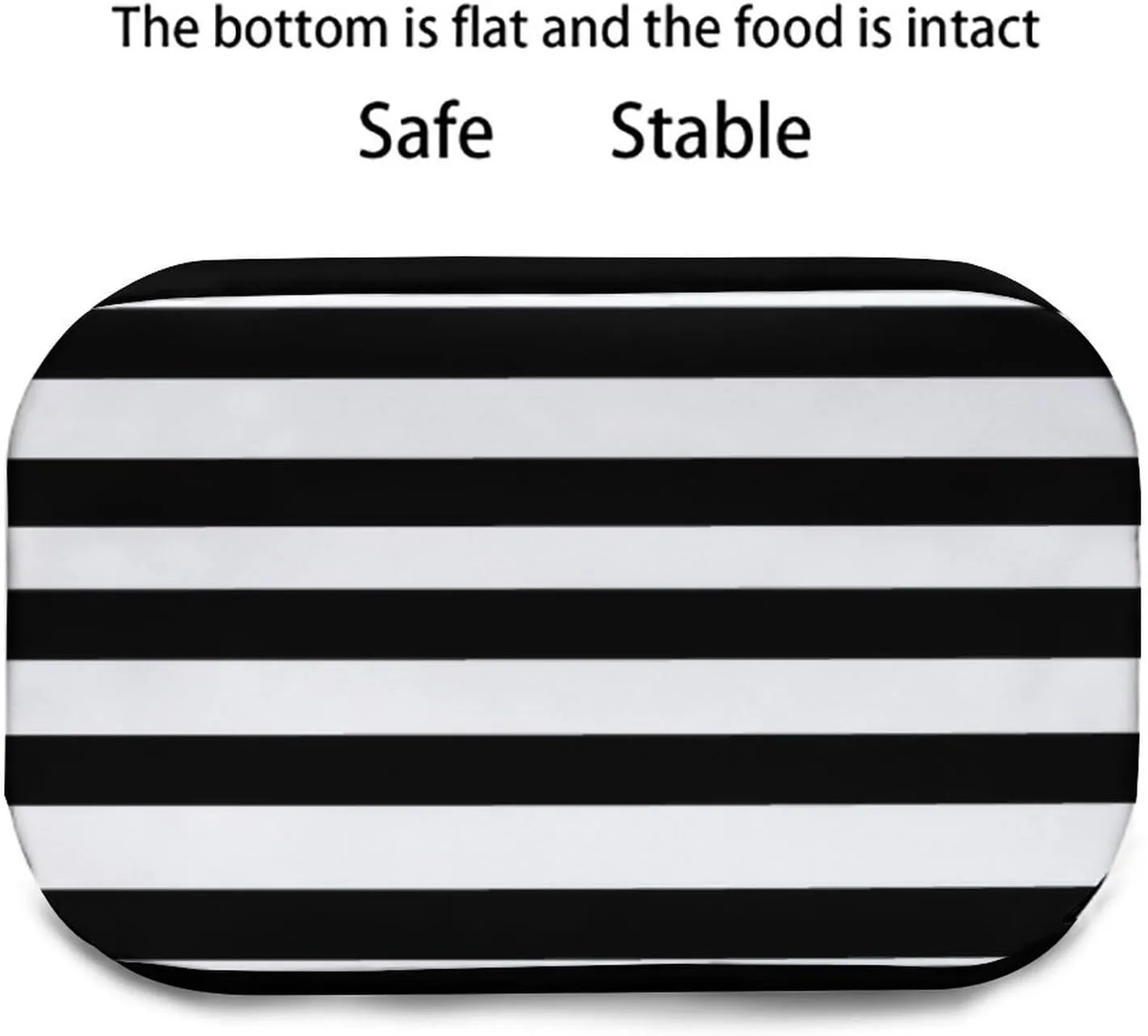 Black And White Mosaic Stripes Adjustable Shoulder Strap Insulated And Leak Proof Premium Lunch Bag Unisex