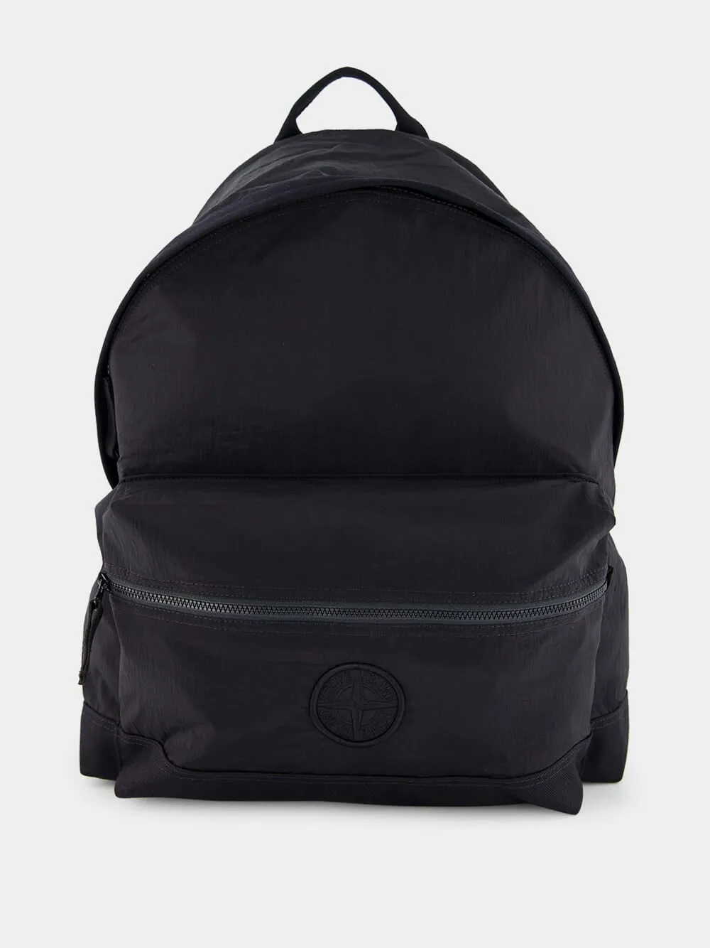 Black Nylon Metal Backpack