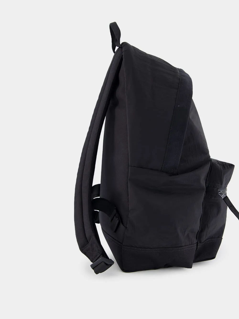 Black Nylon Metal Backpack