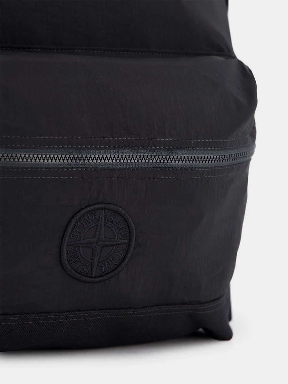 Black Nylon Metal Backpack