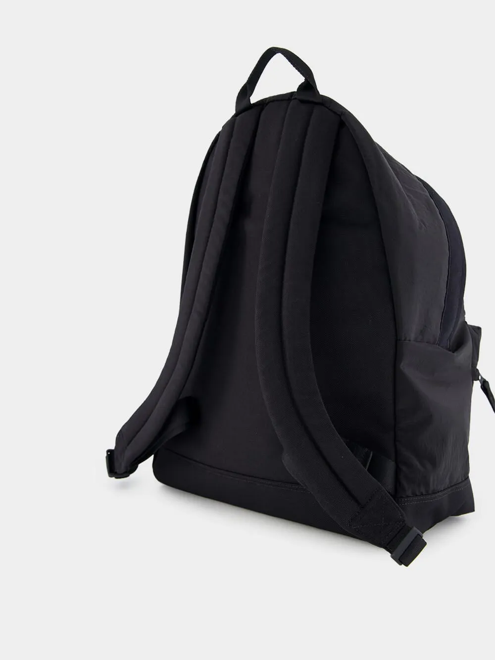 Black Nylon Metal Backpack