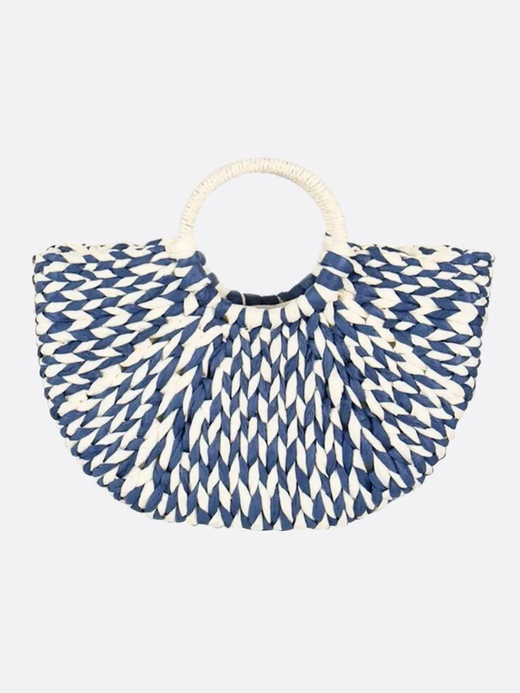 Blue wicker basket