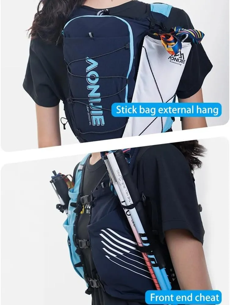 BlueField 10L Hydration Backpack - Lightweight Running Vest for Men and Women, Large Capacity Marathon Running Hydration Backpack