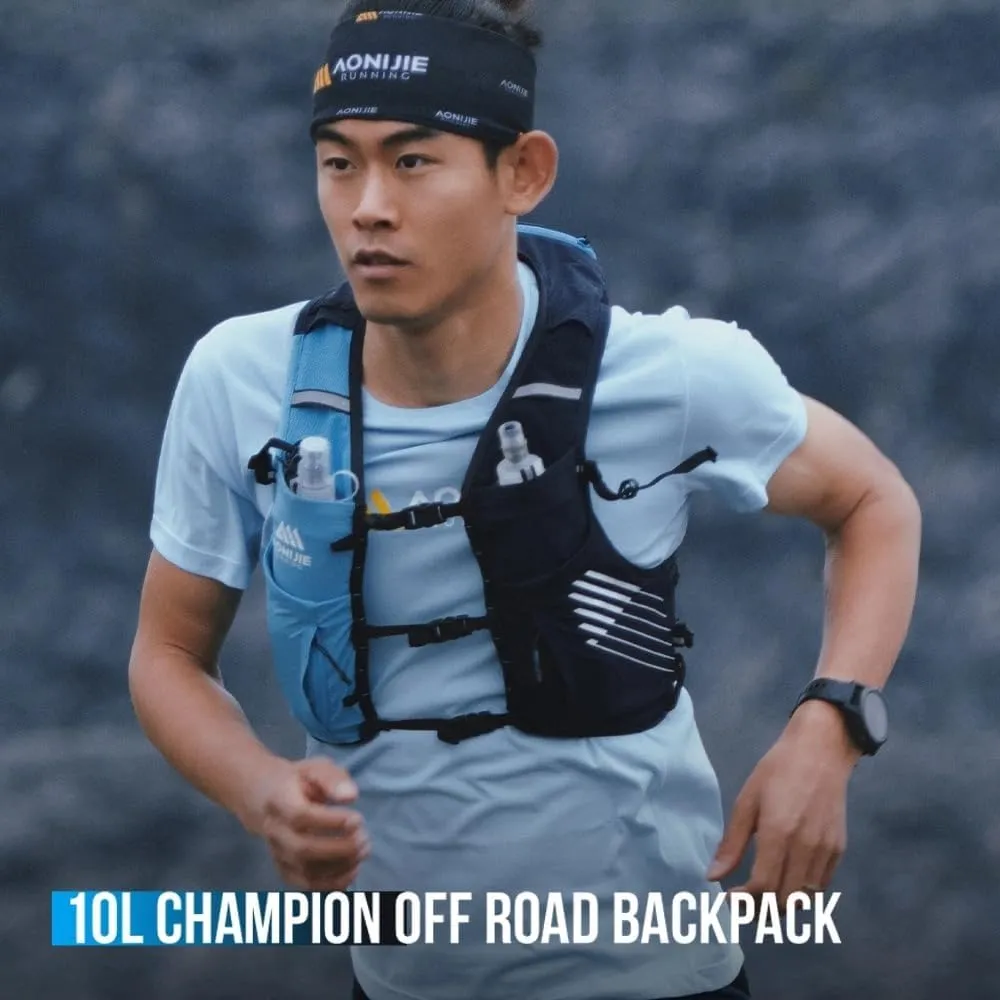 BlueField 10L Hydration Backpack - Lightweight Running Vest for Men and Women, Large Capacity Marathon Running Hydration Backpack