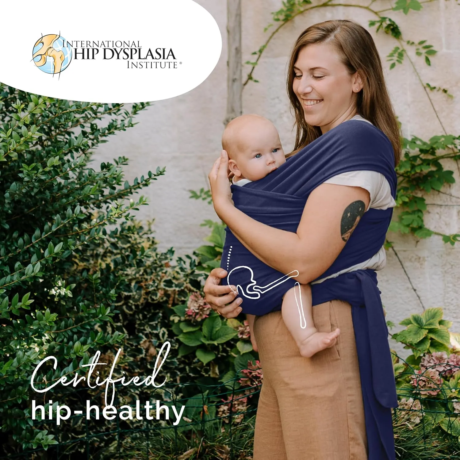 Boba Baby Wrap Carrier - Original Baby Carrier Wrap, Baby Sling for Newborns - Baby Wearing Essentials - Newborn Wrap Swaddle Holder, Newborn to Toddler Infant Baby Sling, 7-35 lbs (Navy Blue)