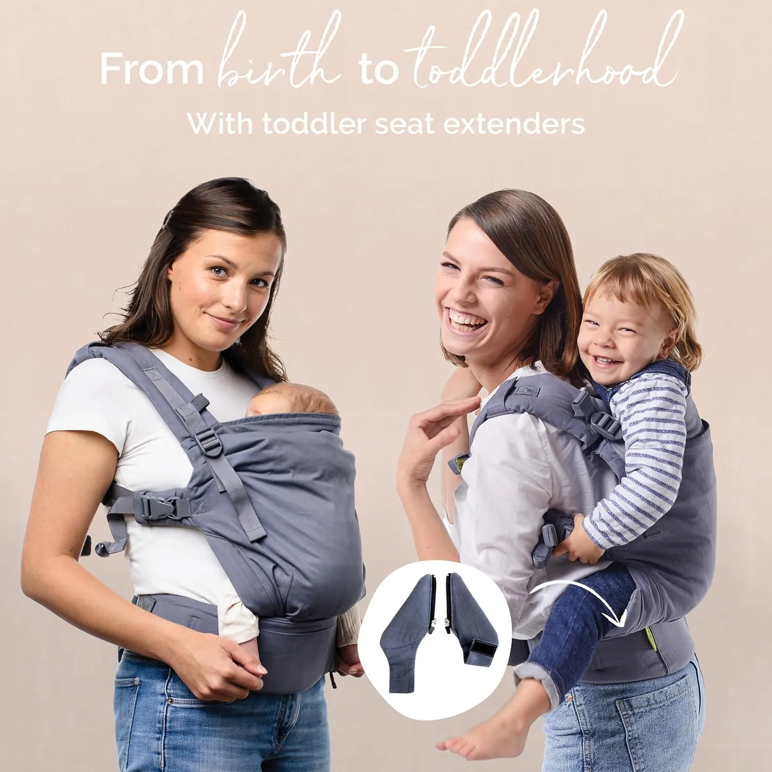 Boba X Baby Carrier - Adjustable Infant Carrier for Newborn to Toddler, Front and Backpack Babywearing 7 to 45 lbs, Ergonomic Baby Carrier with Crossable Straps and Padded Shoulders (Yucca)