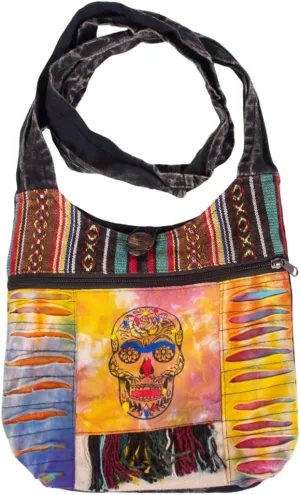 Boho Hippie Tie & Dye Vintage Handbag for Women – Colorful Shoulder Bag with Unique Patterns and Designs