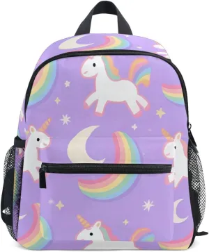 Bolaz Upgraded Backpack for School Teenagers Girls Boys-Unicorn Pattern,Travel Bag with Chest Buckle and Whistle