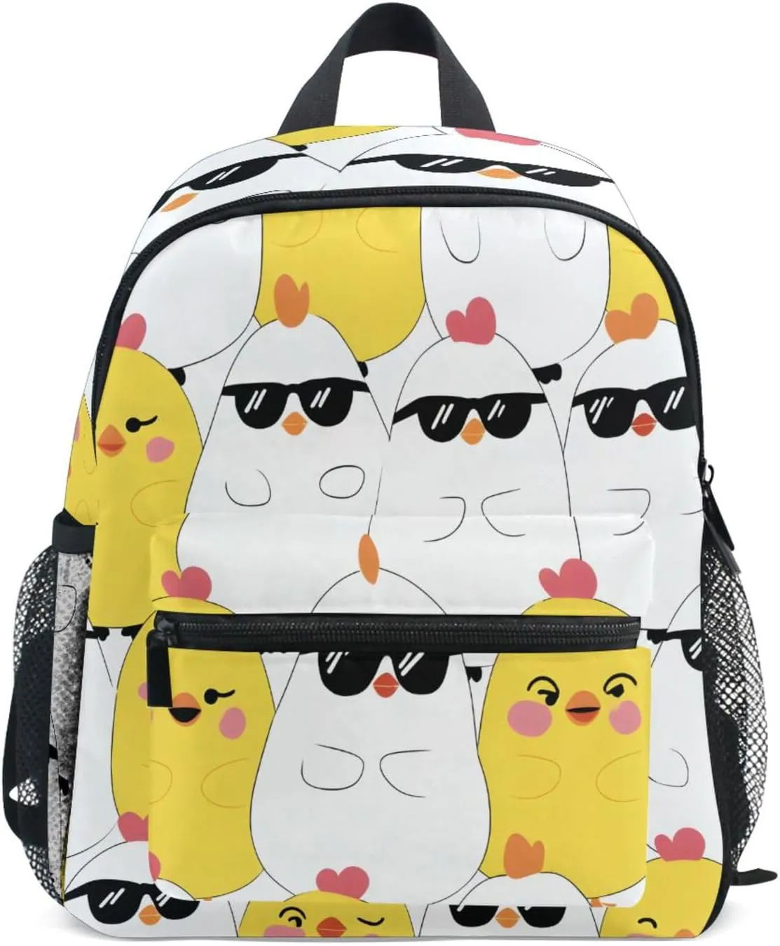 Bolaz Upgraded Backpack for School Teenagers Girls Boys-Wearing Sunglasses with A Chicken Pattern,Travel Bag with Chest Buckle and Whistle