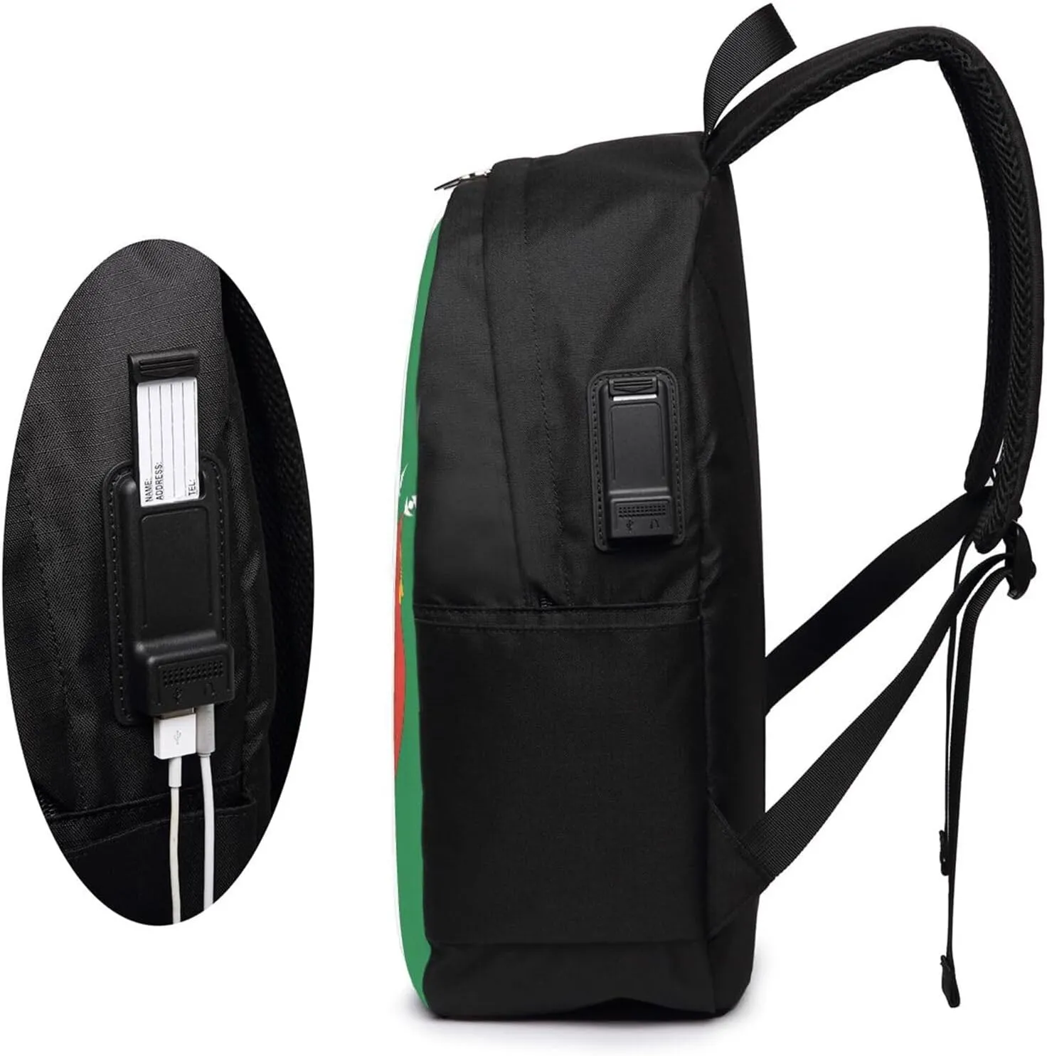 Bolivian Flag Travel Backpack 17-Inch Laptop Backpacks Business Rucksack Casual Sport Daypack with USB Charging Port Carry-on Bag for Camping Biking