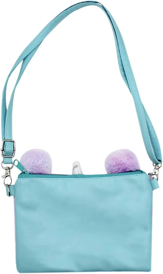 Bolley Joss Kids Crossbody Purse Girls Rainbow Unicorn Soft Plush Handbag Envelope Tie Dye Bag Adjustable Shoulder Strap