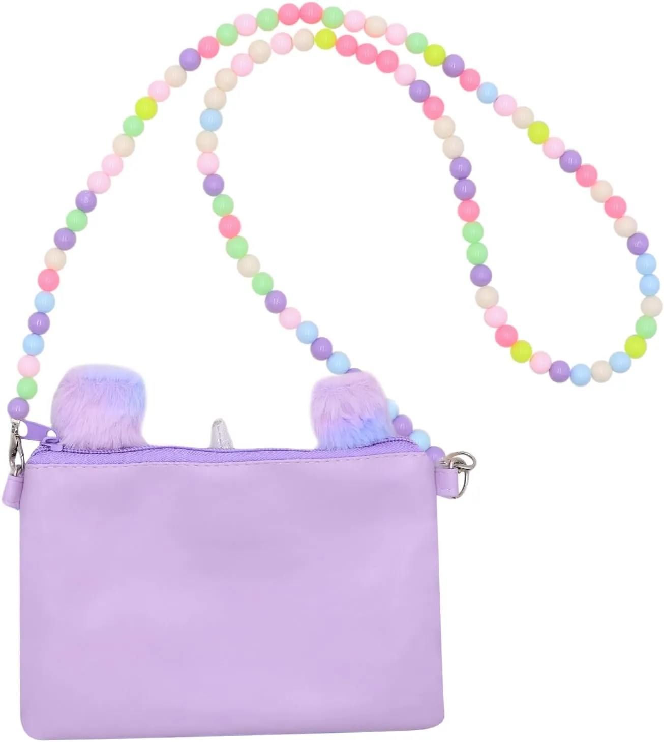 Bolley Joss Kids Crossbody Purse Girls Rainbow Unicorn Soft Plush Handbag Envelope Tie Dye Bag Adjustable Shoulder Strap