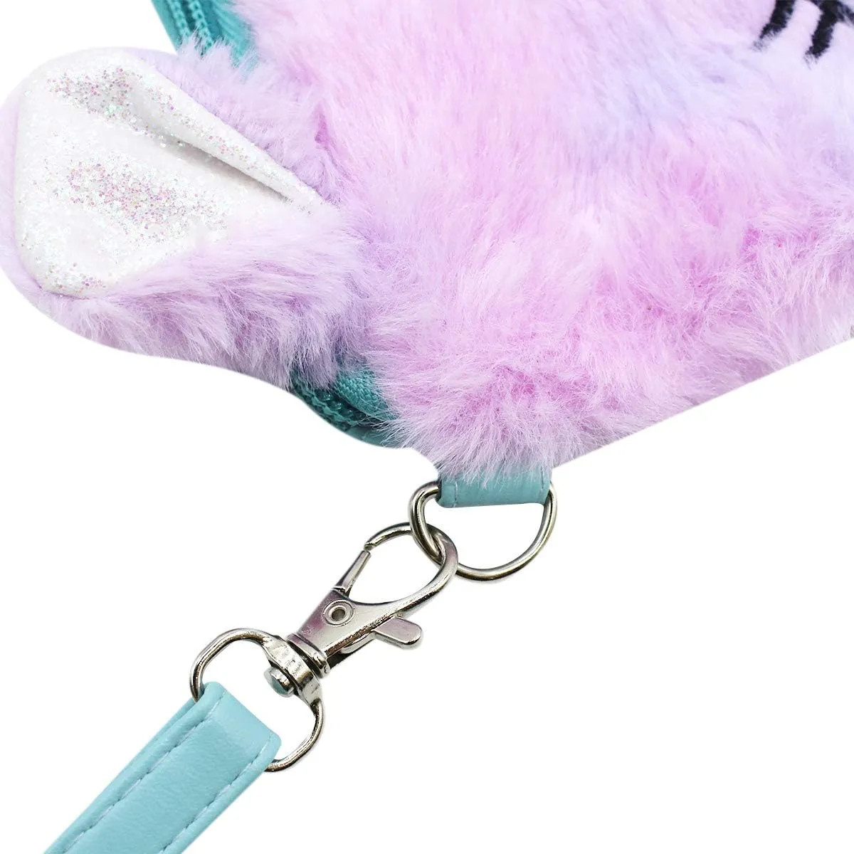 Bolley Joss Kids Crossbody Purse Girls Rainbow Unicorn Soft Plush Handbag Envelope Tie Dye Bag Adjustable Shoulder Strap