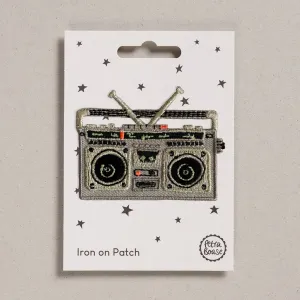 Boom Box Iron on Patch