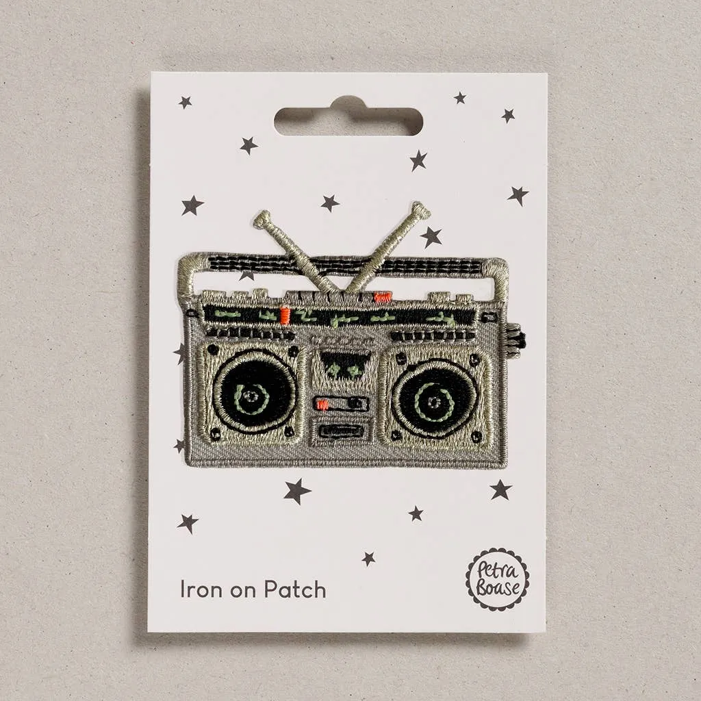 Boom Box Iron on Patch