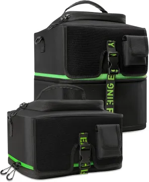 Booms Fishing Expandable Reel Bag - Double Layer Hidden Storage Case for 8 Reels - Protective Compartment, DIY Space for Tackle and Equipment - RC4 Cover
