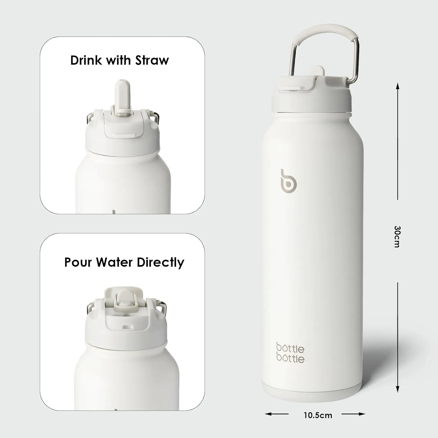 BOTTLE BOTTLE 40 oz sports water bottle stainless steel insulated water bottle with straw and pills holder