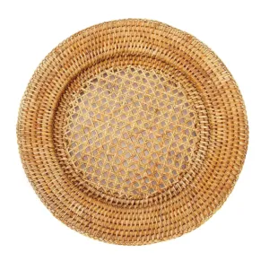 Brown Rattan Charger Plate