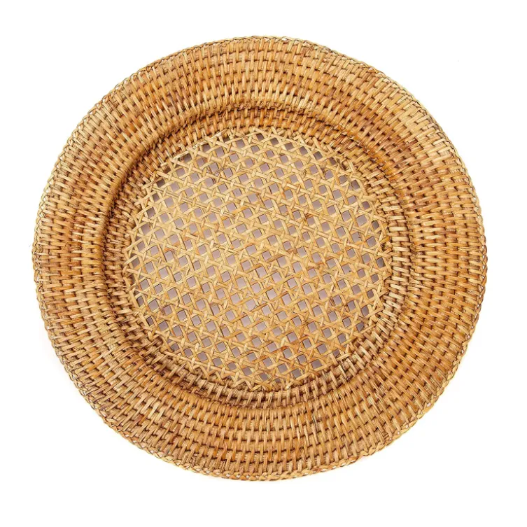 Brown Rattan Charger Plate