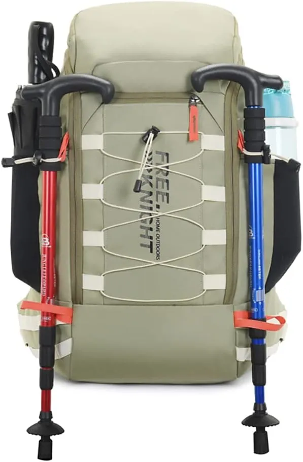 Bseash 40L Waterproof Hiking Camping Backpack with Rain Cover, Outdoor Sport Travel Daypack Rucksack for Skiing Cycling (Blue)