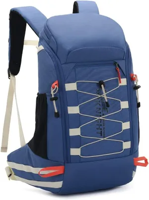 Bseash 40L Waterproof Hiking Camping Backpack with Rain Cover, Outdoor Sport Travel Daypack Rucksack for Skiing Cycling (Blue)