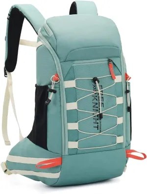 Bseash 40L Waterproof Hiking Camping Backpack with Rain Cover, Outdoor Sport Travel Daypack Rucksack for Skiing Cycling (Mint Green)