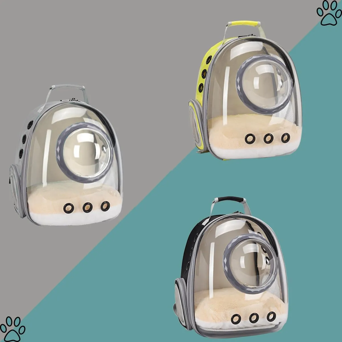 Bubble Cat Carrier Backpack, Transparent Pet Carrier Backpack for Small Puppy and Bunny, Space Capsule Bubble Cat Backpack Carrier, Airline Approved