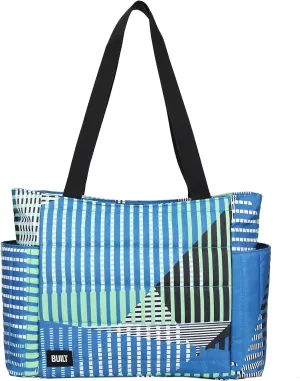 Built Puffer Tote Lunch Bag Lightweight, Insulated and Reusable, Off the Grid Blue, 11 Can Capacity