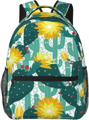 Cactus Backpack Succulent Laptop Backpacks Travel Hiking Camping Bag Plants Bag Casual Daypack Backpack